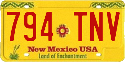 NM license plate 794TNV