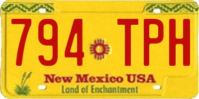 NM license plate 794TPH