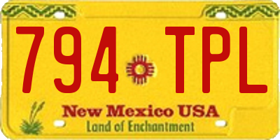 NM license plate 794TPL