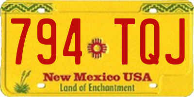 NM license plate 794TQJ