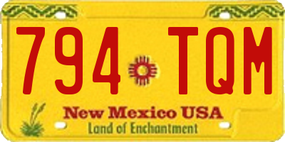 NM license plate 794TQM