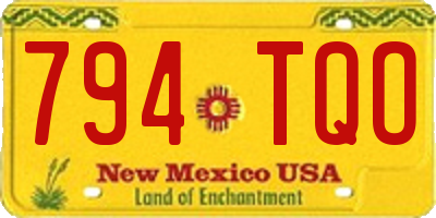 NM license plate 794TQO