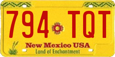 NM license plate 794TQT