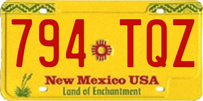 NM license plate 794TQZ