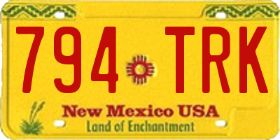 NM license plate 794TRK