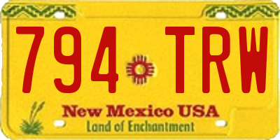 NM license plate 794TRW