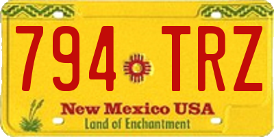 NM license plate 794TRZ