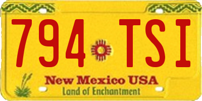 NM license plate 794TSI