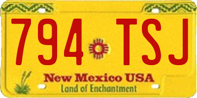 NM license plate 794TSJ