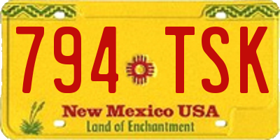 NM license plate 794TSK