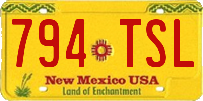 NM license plate 794TSL