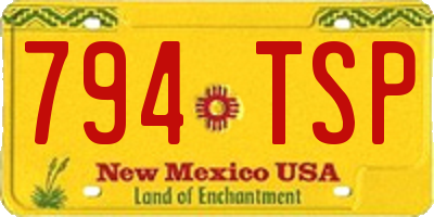 NM license plate 794TSP