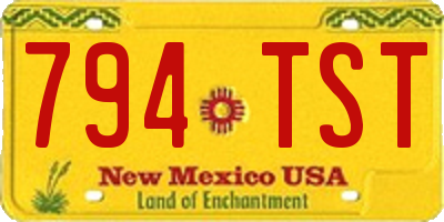 NM license plate 794TST