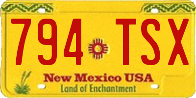 NM license plate 794TSX