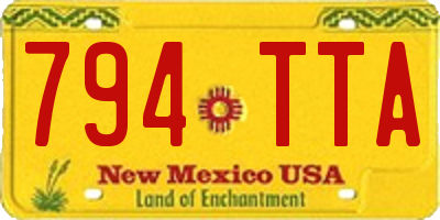 NM license plate 794TTA