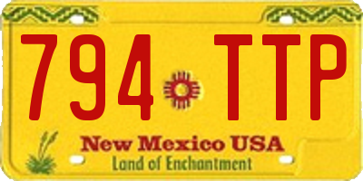 NM license plate 794TTP