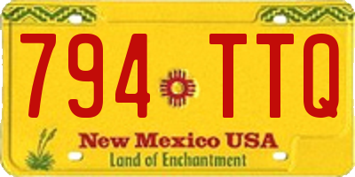 NM license plate 794TTQ
