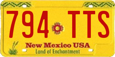 NM license plate 794TTS