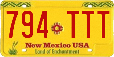 NM license plate 794TTT