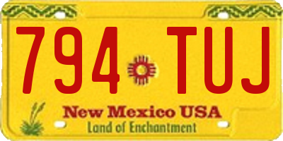 NM license plate 794TUJ