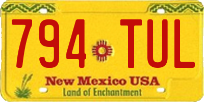 NM license plate 794TUL