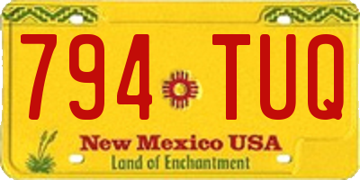 NM license plate 794TUQ