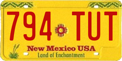 NM license plate 794TUT