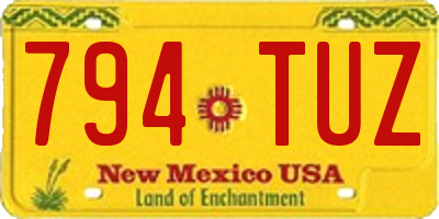 NM license plate 794TUZ