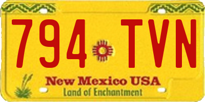NM license plate 794TVN