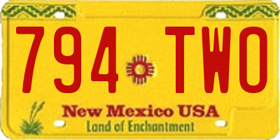 NM license plate 794TWO