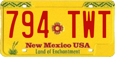 NM license plate 794TWT