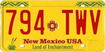 NM license plate 794TWV