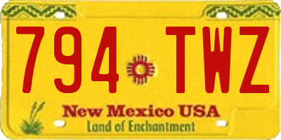 NM license plate 794TWZ