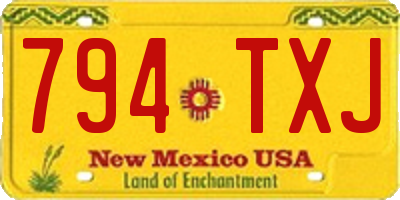 NM license plate 794TXJ