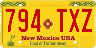 NM license plate 794TXZ