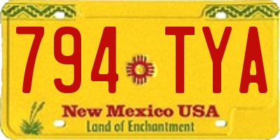 NM license plate 794TYA