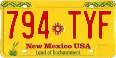 NM license plate 794TYF
