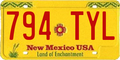 NM license plate 794TYL