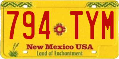 NM license plate 794TYM