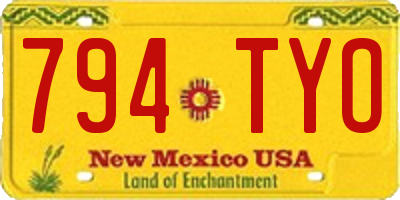 NM license plate 794TYO