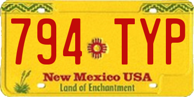 NM license plate 794TYP