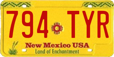 NM license plate 794TYR