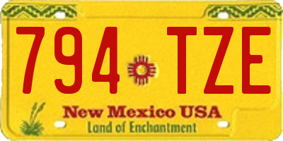 NM license plate 794TZE