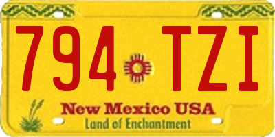 NM license plate 794TZI