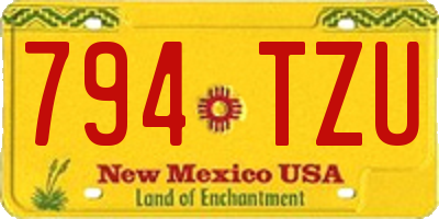 NM license plate 794TZU