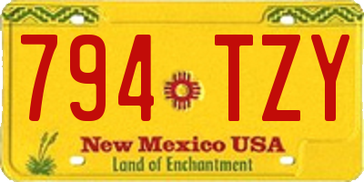 NM license plate 794TZY