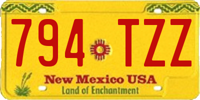 NM license plate 794TZZ