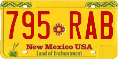 NM license plate 795RAB