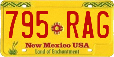 NM license plate 795RAG