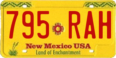 NM license plate 795RAH